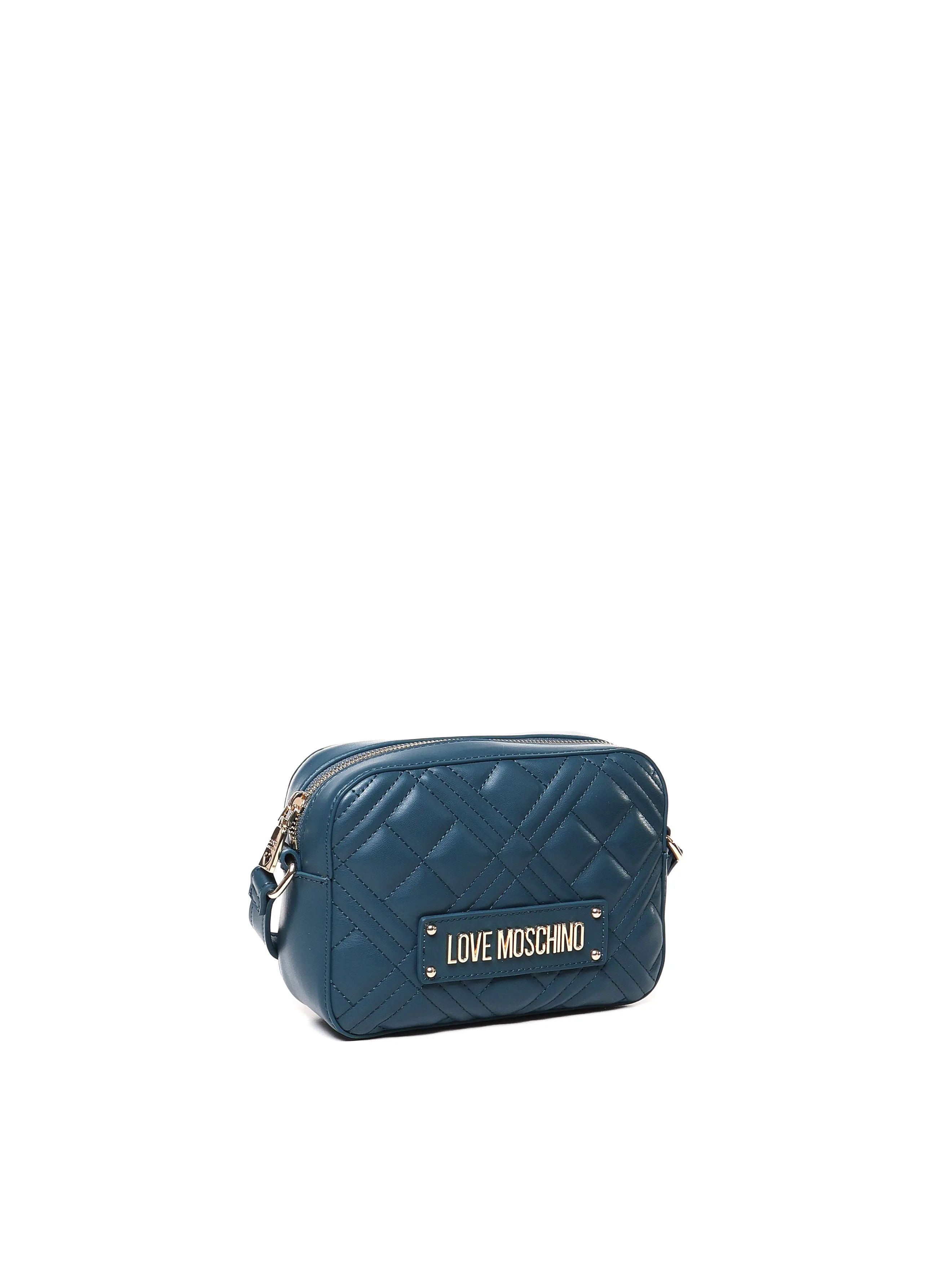 Teal Quilted Shoulder Bag