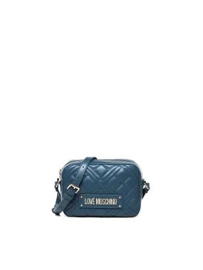 Teal Quilted Shoulder Bag