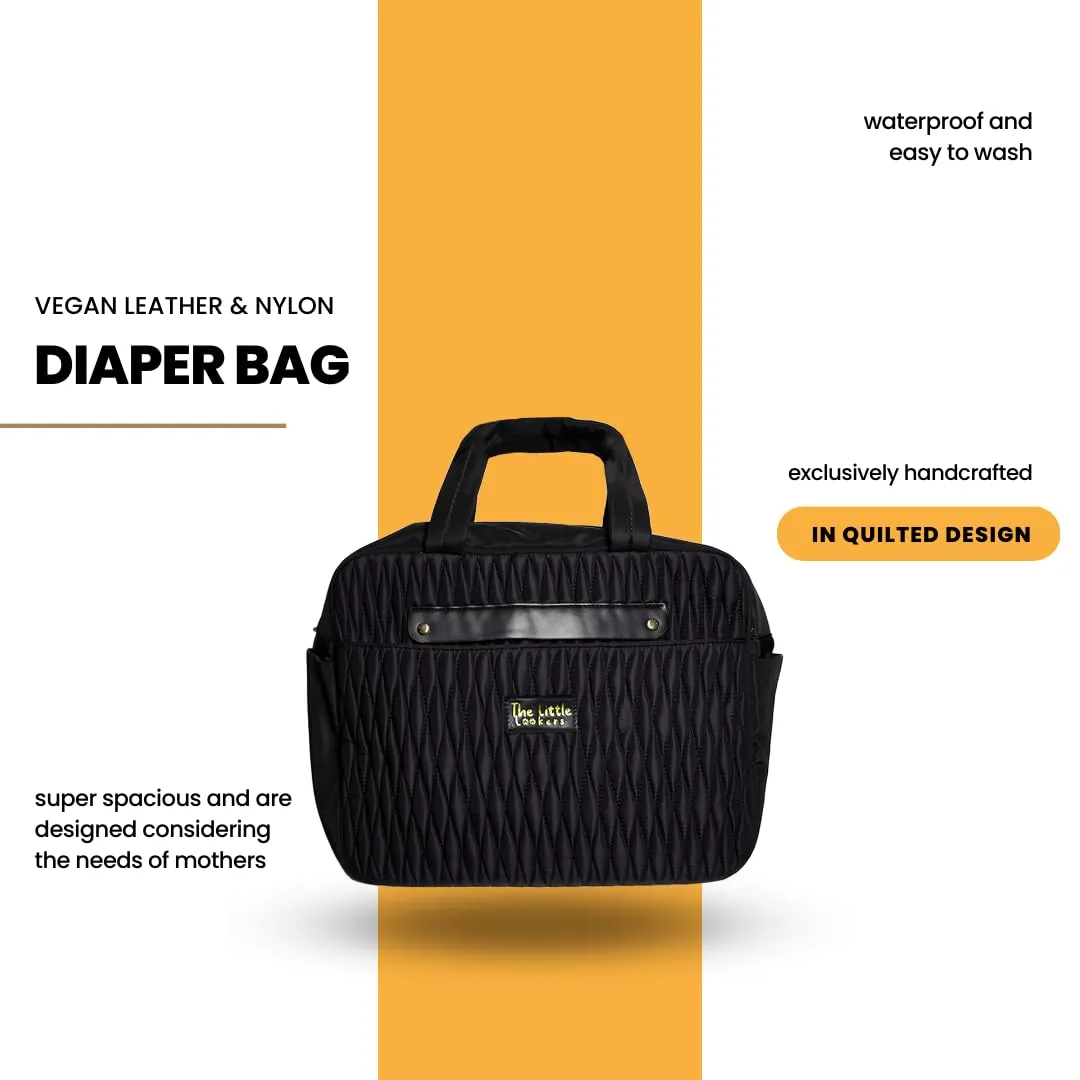 THE LITTLE LOOKERS Premium Quilted Baby Diaper Bag Waterproof Diaper Bag/Backpack for Mothers/Mom Perfect for Maternity Bag for Travel and Outdoor