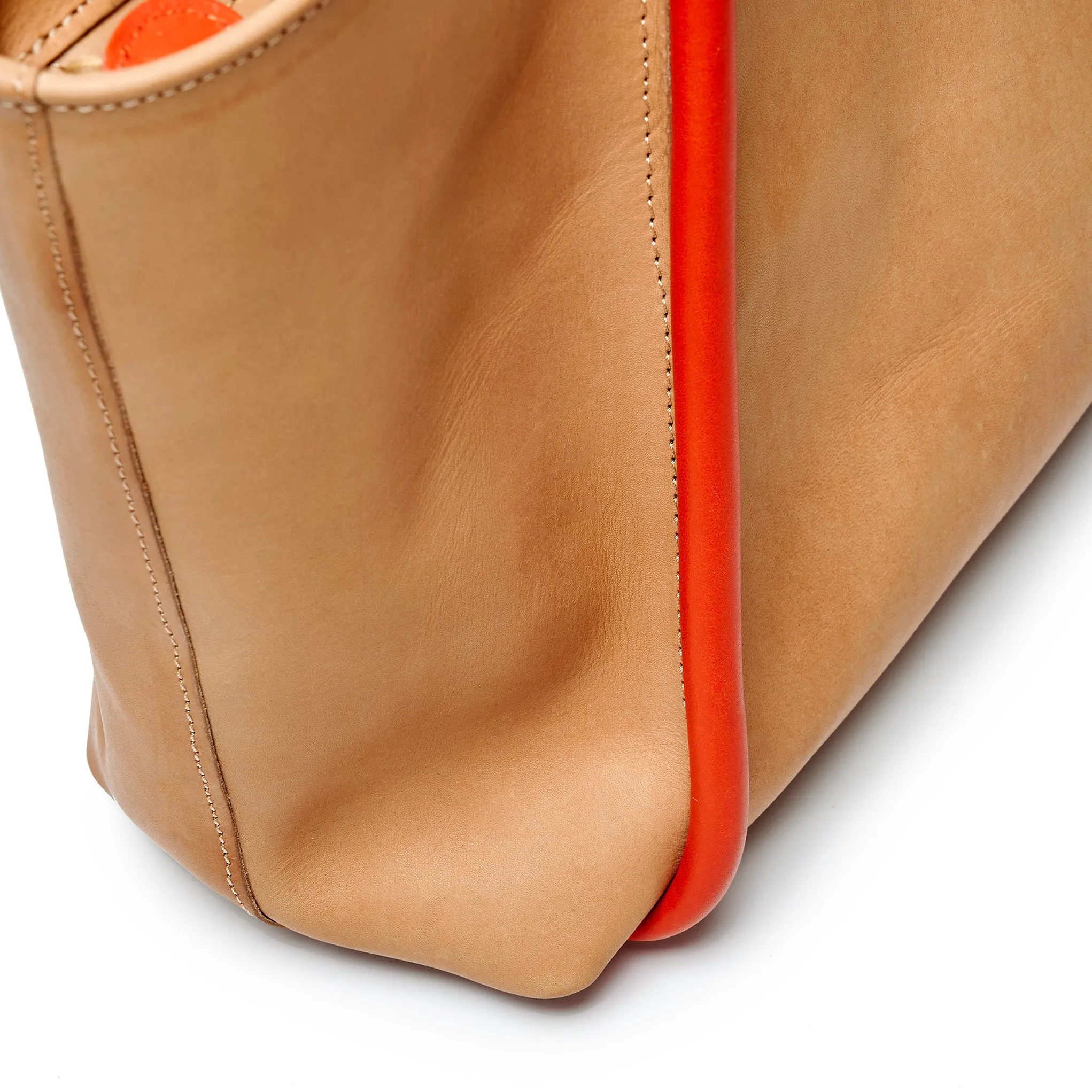 Tote Bag - Almond / Lobster Red