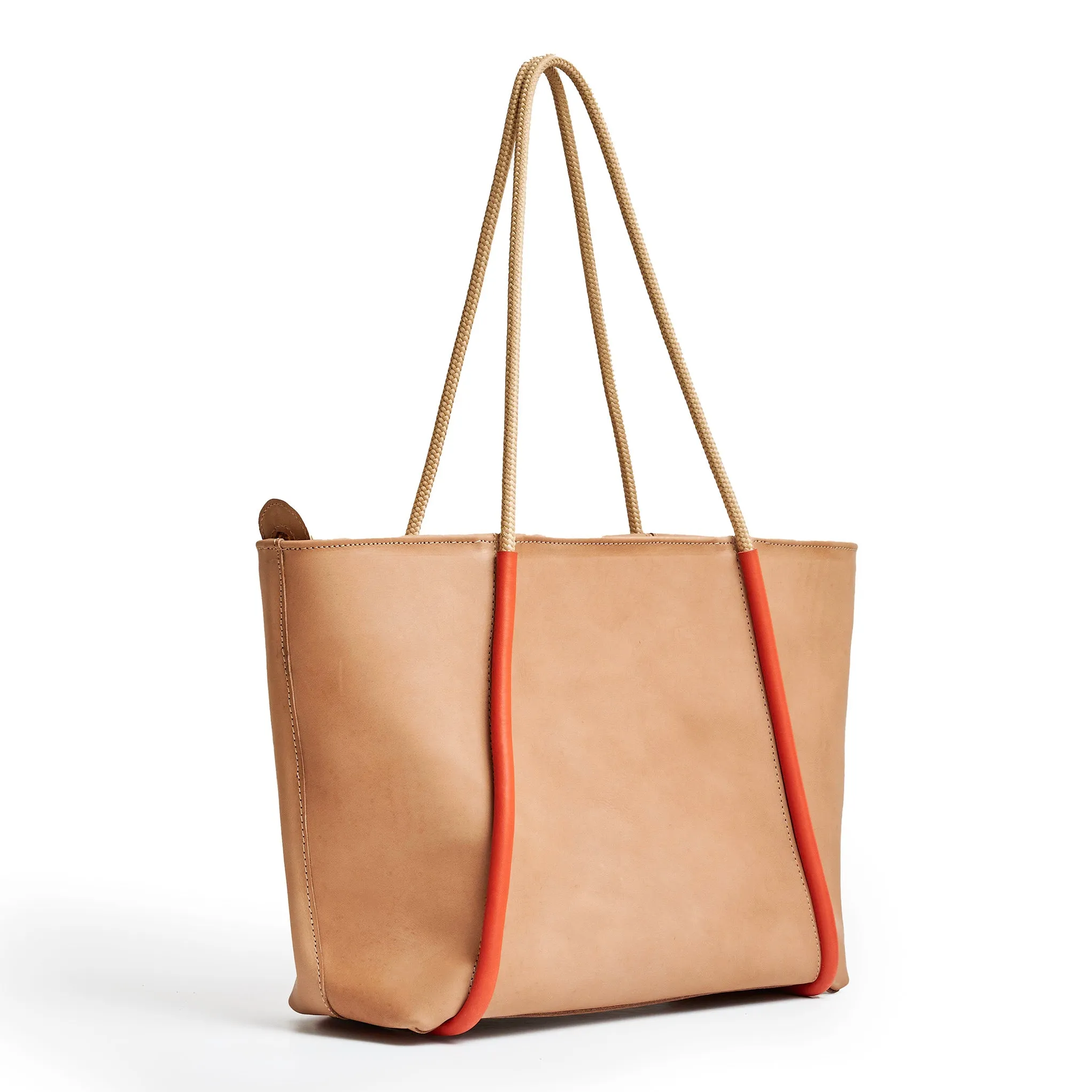 Tote Bag - Almond / Lobster Red