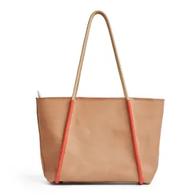 Tote Bag - Almond / Lobster Red