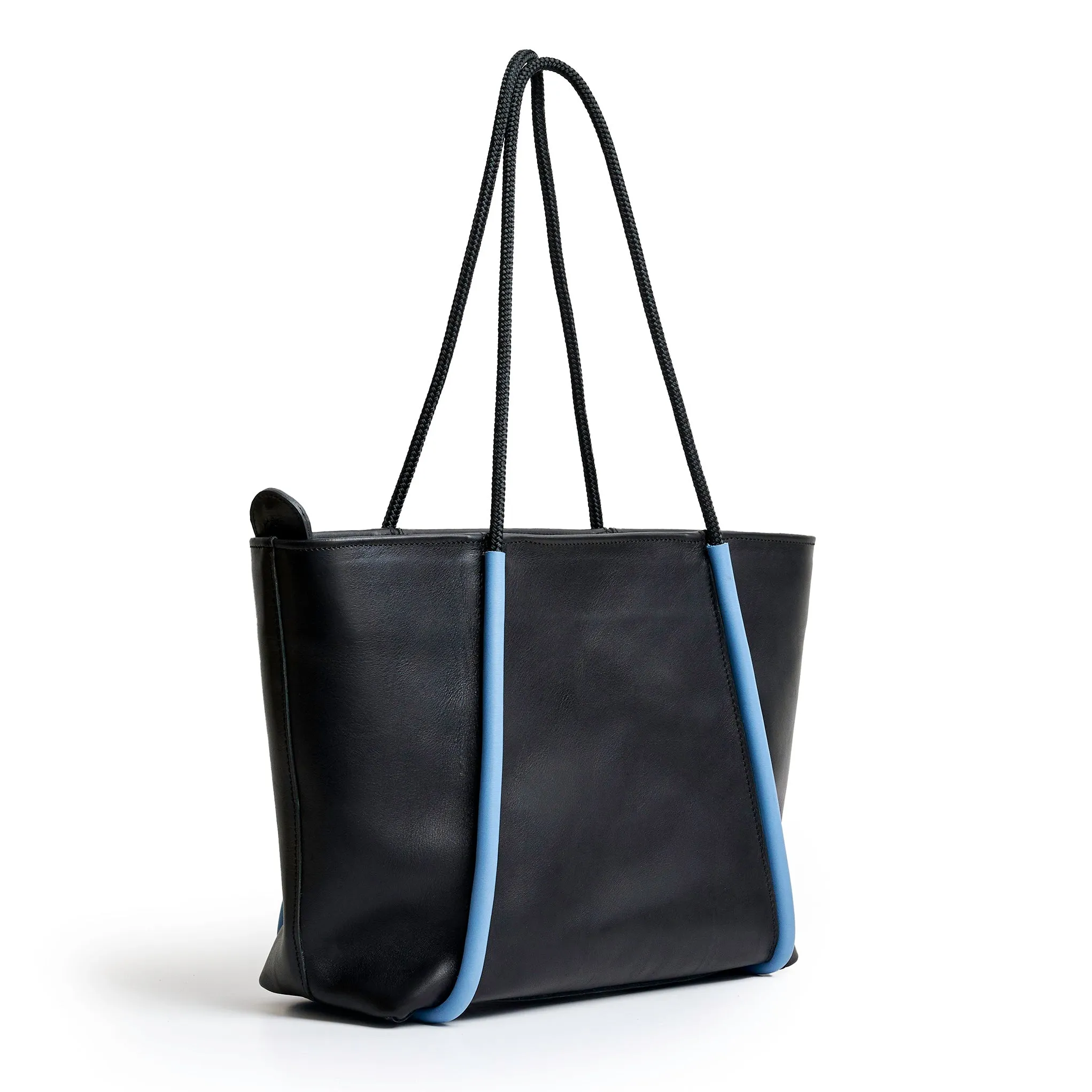 Tote Bag - Black/Sky Blue