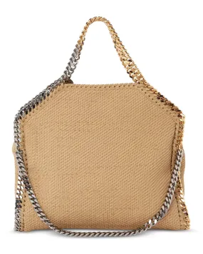 Woven Chain Tote in Light Camel