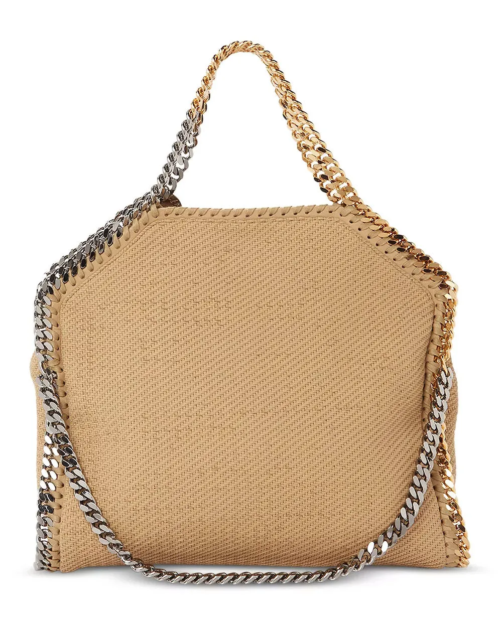 Woven Chain Tote in Light Camel