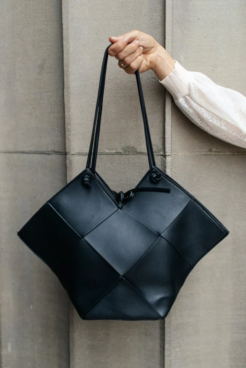 Woven Tote In Black