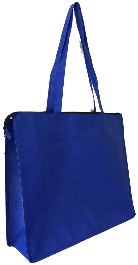 Zippered Large Tote Bags - Reusable Grocery Bags - GN61