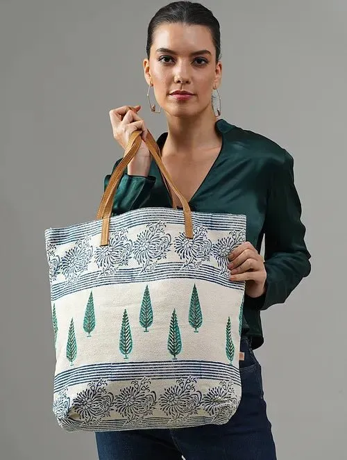 ZOIC - BLOCK PRINTED TOTE   BAG